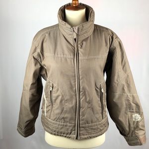Obermeyer Unisex Khaki Tan Ski Snowboard Zipper Jacket - Size 14 Juniors